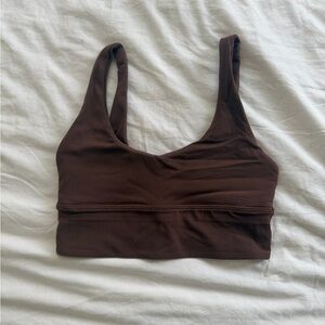 Lululemon Scoop Neck Bra/ Cropped top- Chocolate Brown